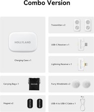 Hollyland LARK A1 Combo 2-Person Smartphone Wireless Lavalier Microphone System