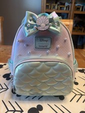 Mochila Loungefly Disney Princesa Ariel Sirenita Ombre Perla Nueva con Etiquetas