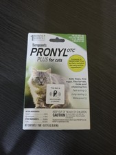 NIB Sergeant's Pronyl OTC for Cats 1.5 lbs over, 1 months supply Free Ship