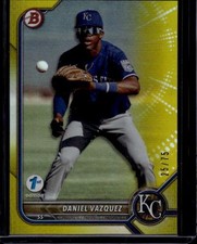 2022 Bowman Draft 1st Edition #BD-74 Daniel Vazquez Yellow 25/75
