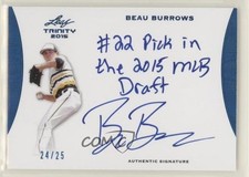 2015 Leaf Trinity Inscription Auto Blue 24/25 Beau Burrows #A-BB2 Auto ti8