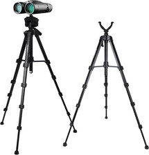 74" Binocular Tripod with Adapter,Shooting Tripod Hunting Rest V Yoke