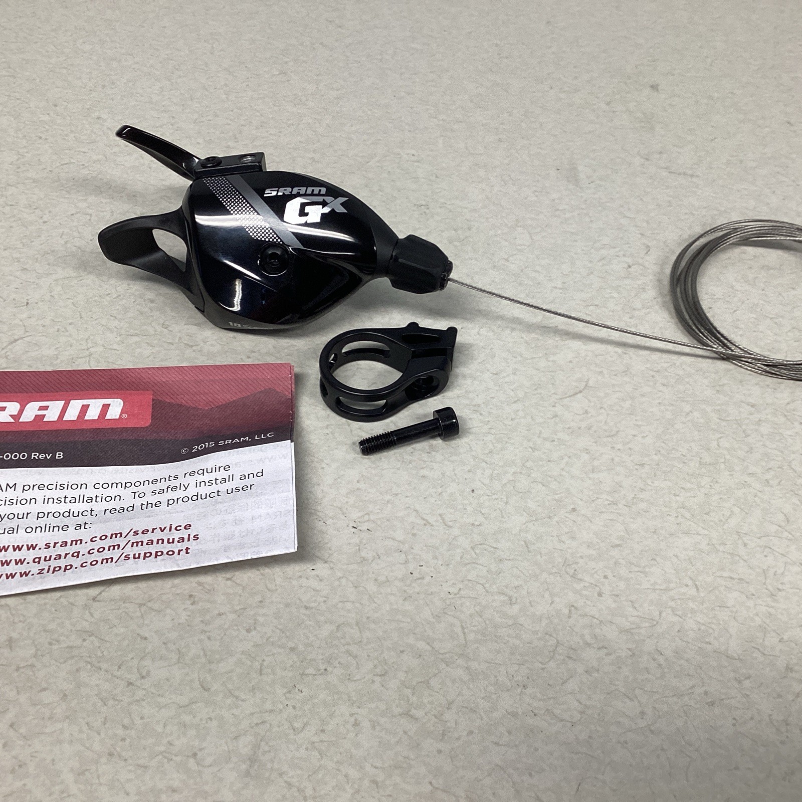 New SRAM GX 10 Speed Trigger Shifter, Cable & Clamp, 22.2mm Right 90&rsquo;s MTB