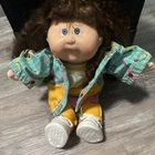 Vintage Hasbro Cabbage Patch Kids Doll Brown Hair Blue Eyes Red Xavier Roberts