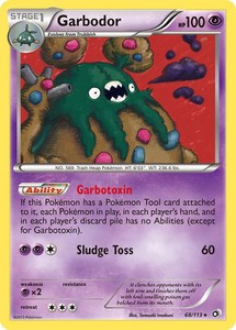 Garbodor 68/113 Holo Rare Legendary Treasures Pokemon Cards