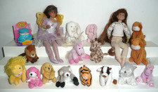 VINTAGE ONLY HEARTS CLUB DOLLS ANGLE WINGS W/ 16 PETS LION UNICORN FROG BUNNY