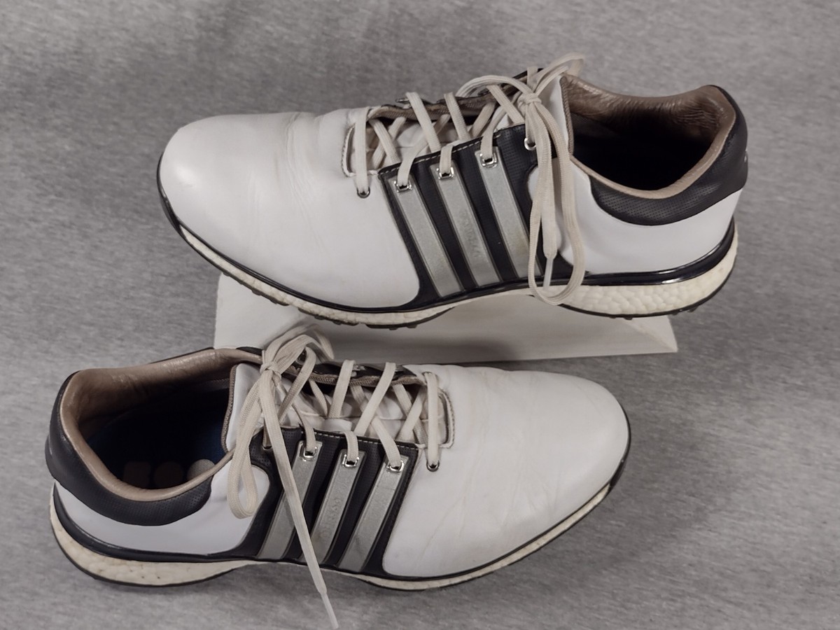 Adidas Tour 360 Spikeless Golf Shoes Men's 12 White Black Boost