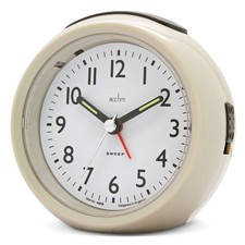 Acctim Grace Non-Ticking Sweep Analogue Bedroom Alarm Clock