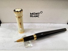 Rare Montblanc Ruyard Kipling Classique Black + Gold Rollerball Pen With Box