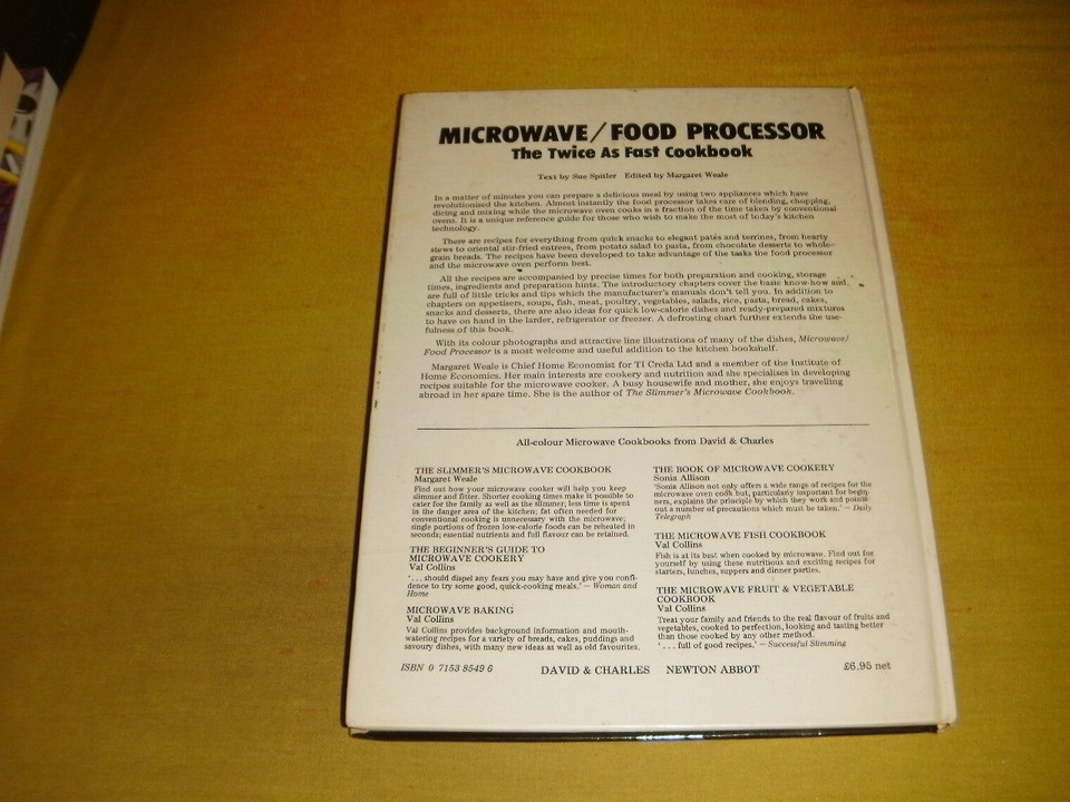 Microwave / Food Processor The Twice As Fast Cookbook 1984 vintage info ...