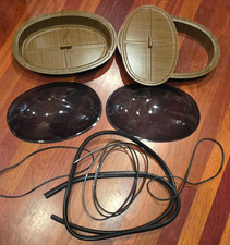 Unused Set Vintage 70s Boogie Van Plaskolite Bubble Porthole Windows With Trim