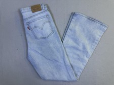 Levis 726 Mid Rise Flare Jeans Girls 16 Regular Light Wash Stretch Denim