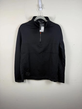 NWT Bauer Hockey FLC 1/2 Zip Performance Pullover Top Black SMALL