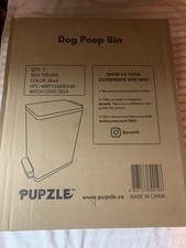 Pupzle STB-003 Dog Poop Trash Can Outside, Metal Small Outdoor Trash Can