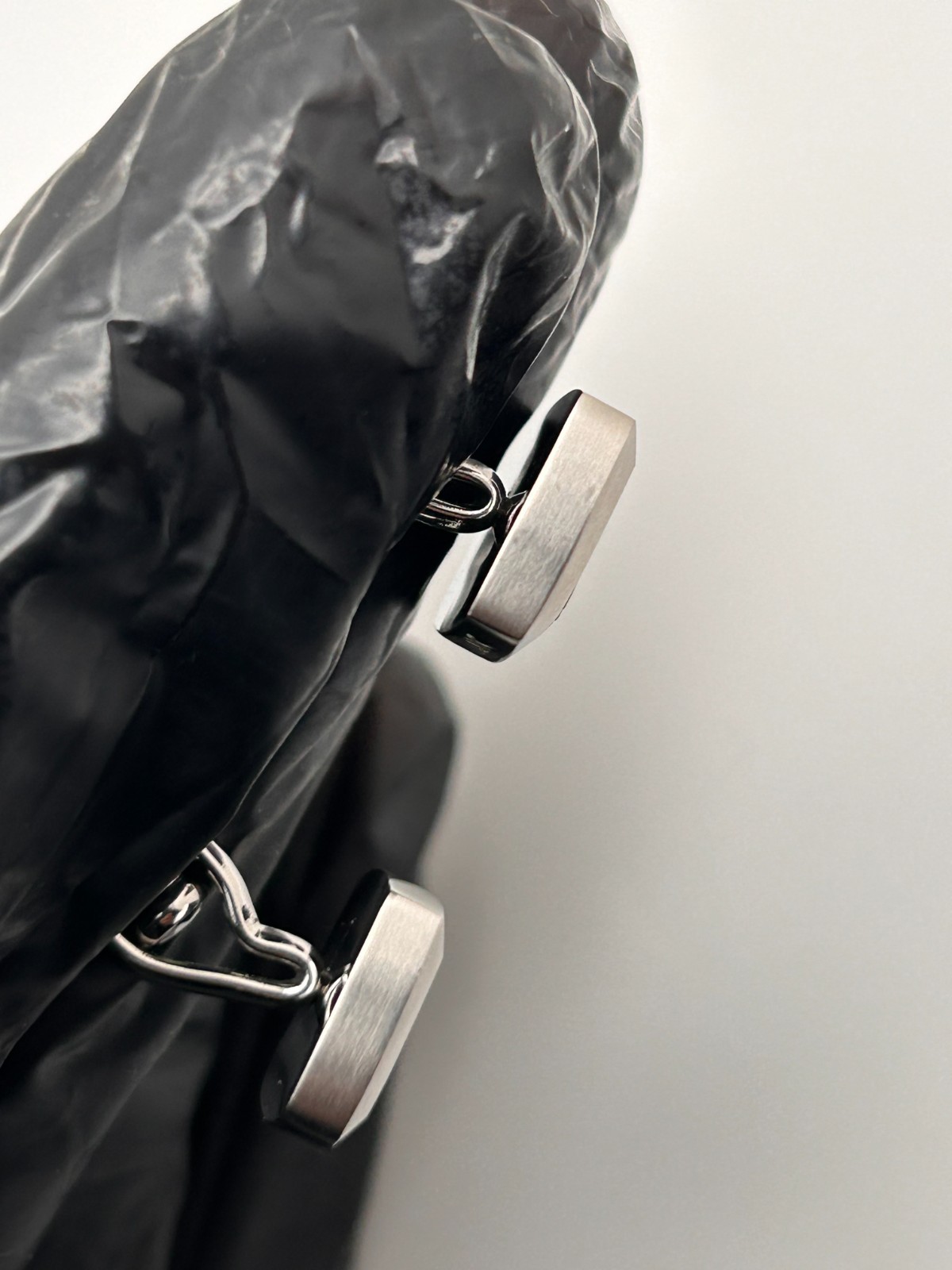 Montblanc Cufflinks Rectangular Rubber Inlay Star… - image 19