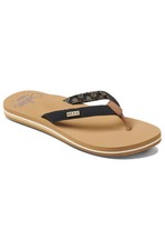Reef Cushion Sands Black/Tan Women's Sandals Flip Flops Size 10