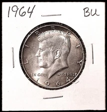 1964 Kennedy Half Dollar, 90% Silver BU #2975