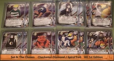 Naruto CCG Set 9 The Chosen Ninjas Checkered Diamond Foil / Spiral 1st Ed NM