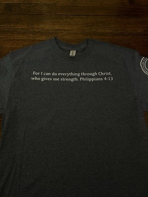 Made for More Apparel Dark Gray Christian Philippians 4:13 Graphic T-Shirt M