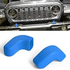 2PCS Bumper Tow Hook Covers, Front Bumper Tow Hook Protector Compatible -Blue