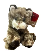 Russ Berrie Whiskers Kitty Cat Plush 5" Brown Stripe Tabby Kitten
