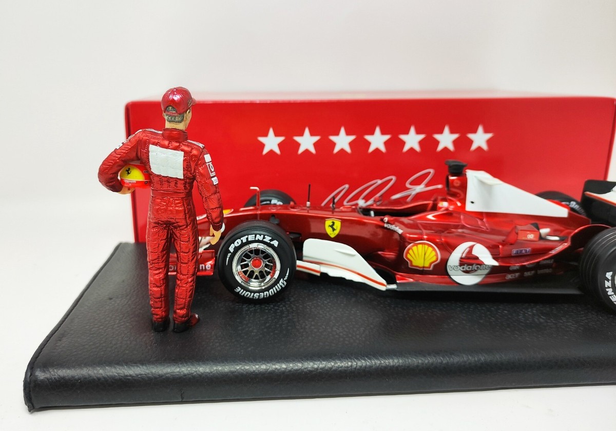 Hot wheels 1/18 Ferrari F2004 7 times Champion Michael