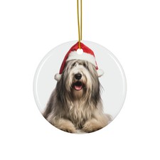 Bergamasco Sheepdog - Ceramic Christmas Ornament - Printed in USA