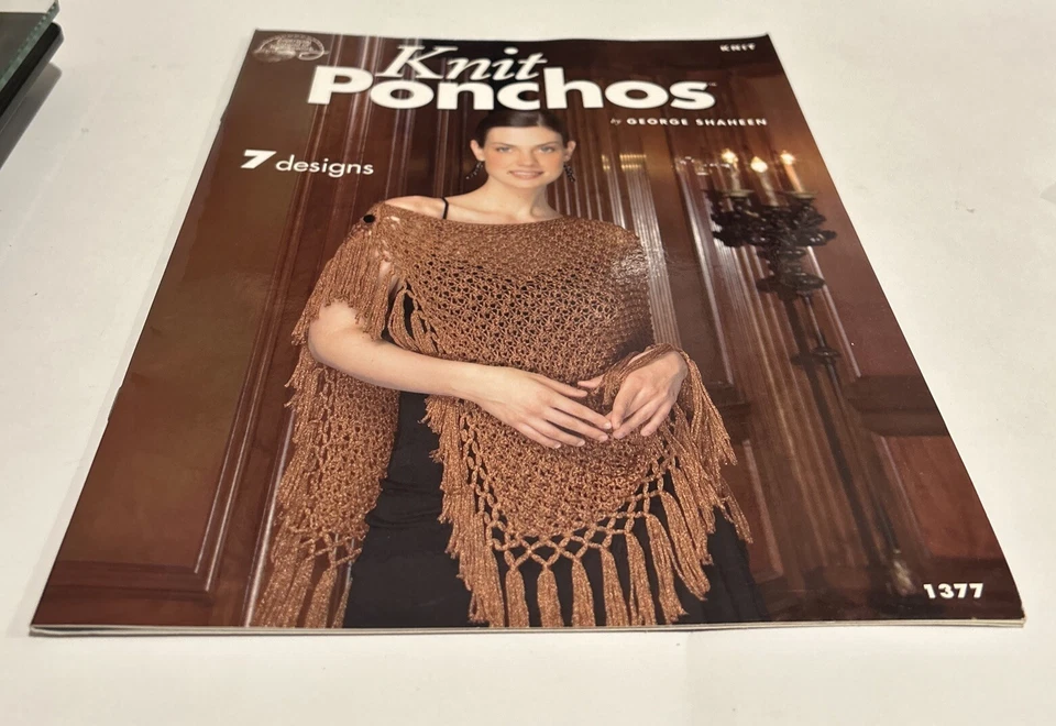 Knit Ponchos George Shaheen American School Of Needlework 1377 7 Designs - Image 4 of 4