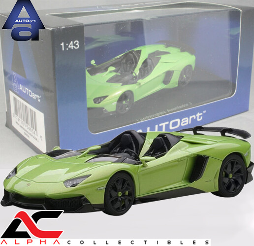 AUTOART 54654 1:43 LAMBORGHINI AVENTADOR J GREEN SUPERCAR | eBay