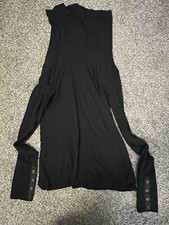 Black Turtleneck with Button Detail