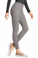 Hue Gray Rib Leggings Women's Size Small 4-6 U17982