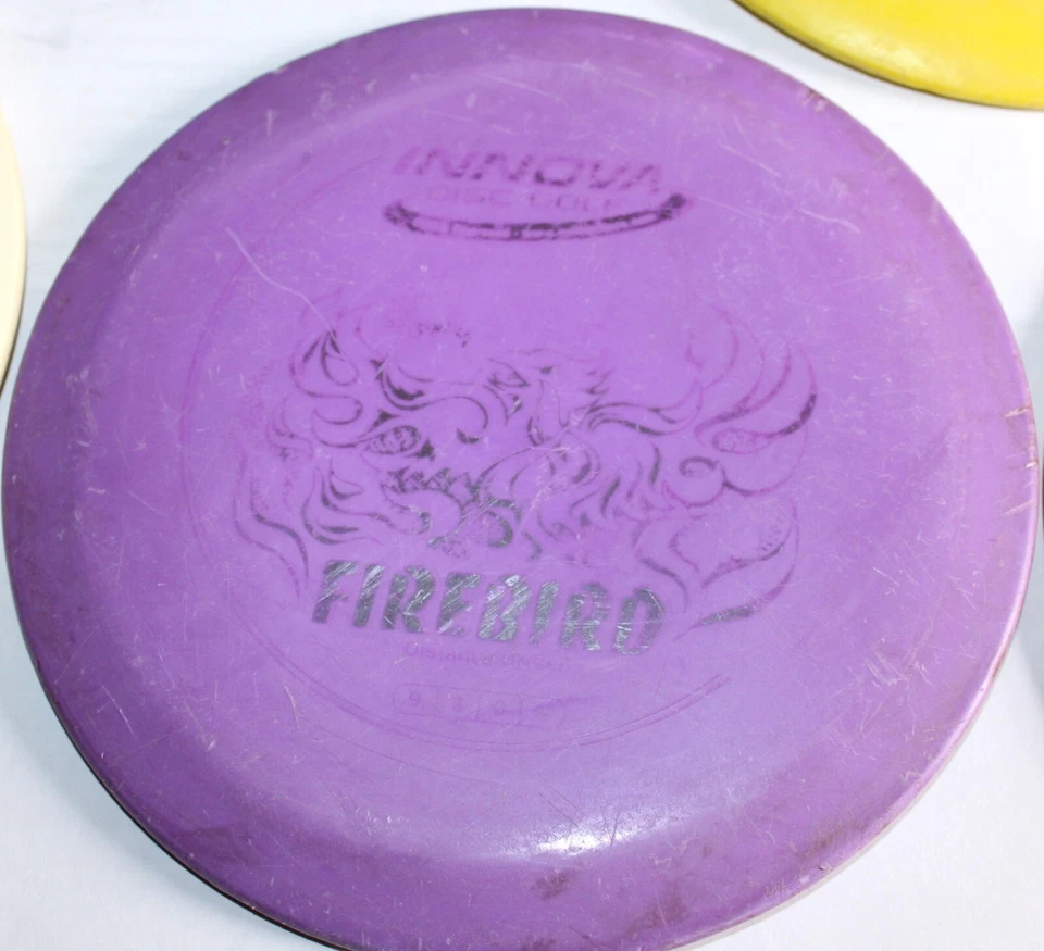 9 Disc's Disc Golf 5 Innova  4 Misc. Aquarius Albatross Fun & Sun Claymore Gold - Image 4 of 4