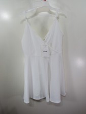 New Shein Dress Size L Ivory V Front Straps Back Zipper