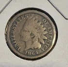 1864 Copper Nickel CN Indian Head Cent Penny - Good (G)