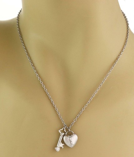 Diamond Platinum Heart Padlock 