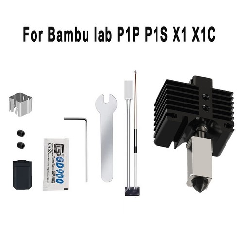 3D Printer Hardened Steel Nozzle Assembly Bambu lab P1P P1S X1 X1C Accessories - Picture 1 of 19