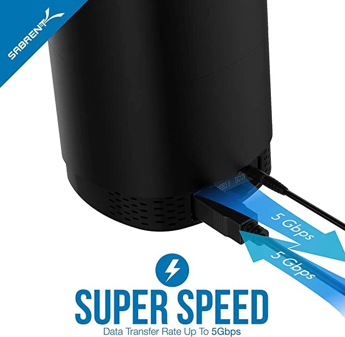 4 bay hard drive docking station with Fan  DS-4SSD  Sabrent - Image 4 of 4