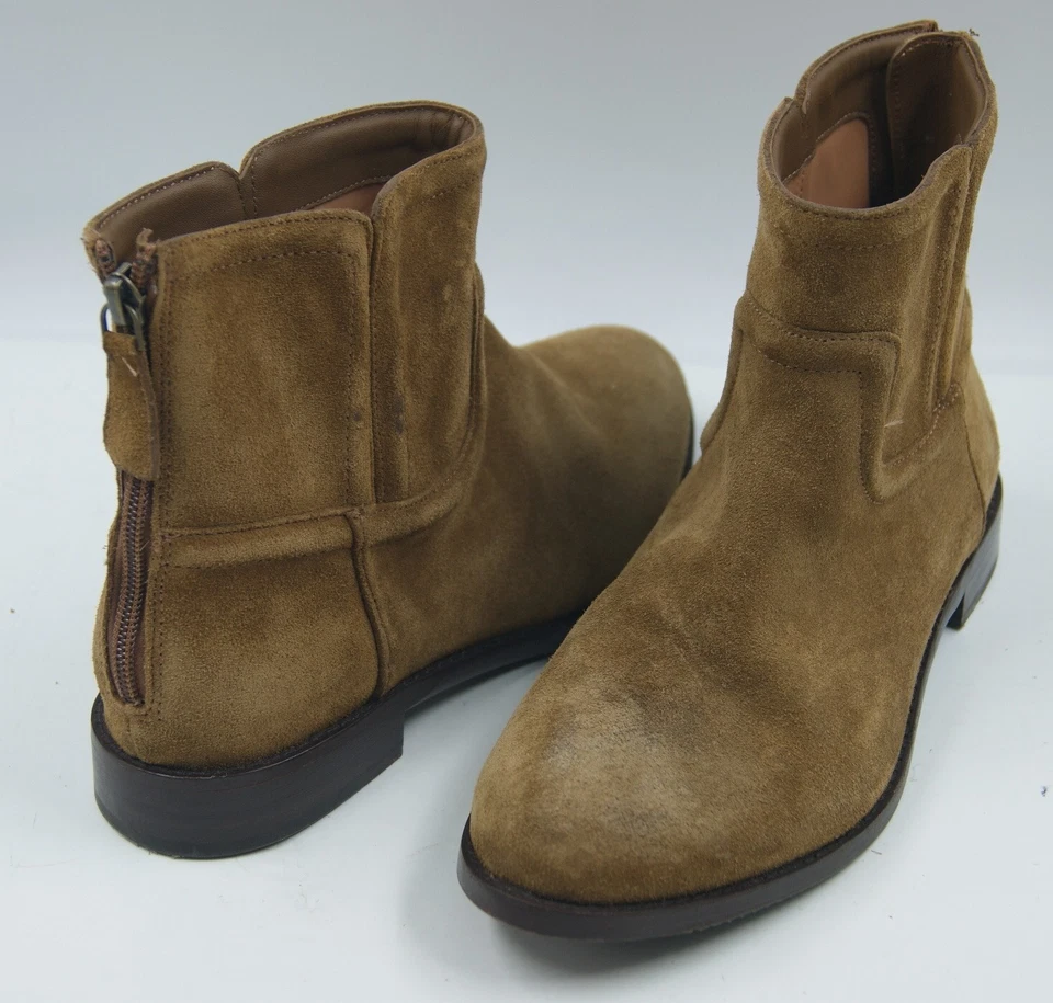 Johnston & Murphy Darby Botas Para Mujer 8 Marrón Gamuza Cremallera Trasera Botines Foto 3 de 4