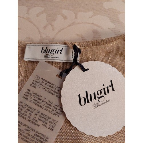 ¡NUEVO! Chaleco/encogimiento de hombros tejido dorado Blugirl de Blumarine, hecho en Italia. Talla S US $408 - Imagen 8 de 11
