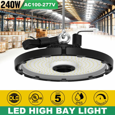 240W UFO LED High Bay Light 33600Lm Industrial Warehouse Shop Lighting 5000k