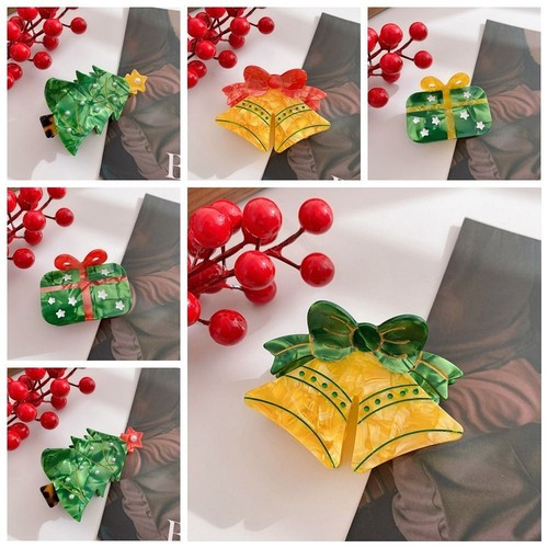 Christmas Series Acetic Acid Hair Claw Medium Size Gift Box Shark Clip - Picture 3 of 18