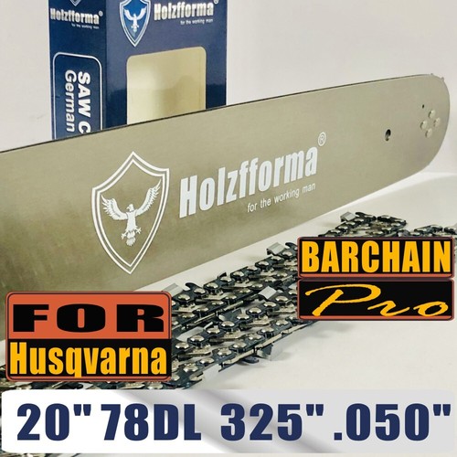 Completo Barra E Catena 20" Per Motoseghe Husqvarna 440, 450, 455, 460, 550 - Passo .325, Calibro .050, 78DL