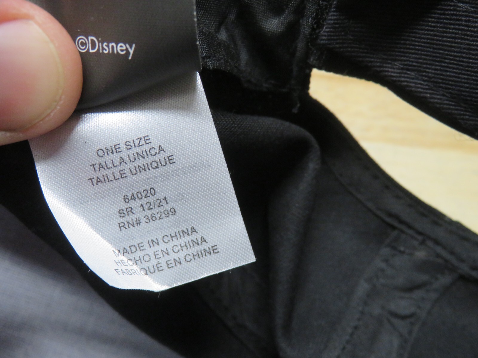 Disney Micky Mouse Ears Solid Black Hat Adjustabl… - image 7