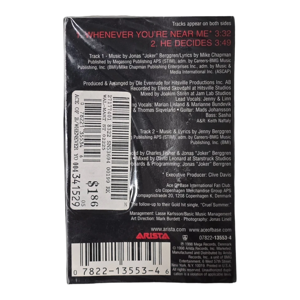 Ace Of Base - Whenever You're Near Me (1998) Cassette NEW/FACTORY SEALED RARE - Image 2 of 4