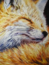 Watercolor Painting Foх Animals Art No.372
