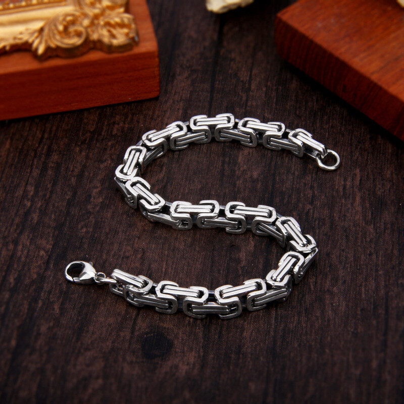 B37 Bracelet King Chain Sterling Silver 925 Length