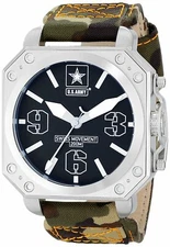 Wrist Armor Mens U.S. Army C4 Watch With Black Dial & Camo Canvas Strap