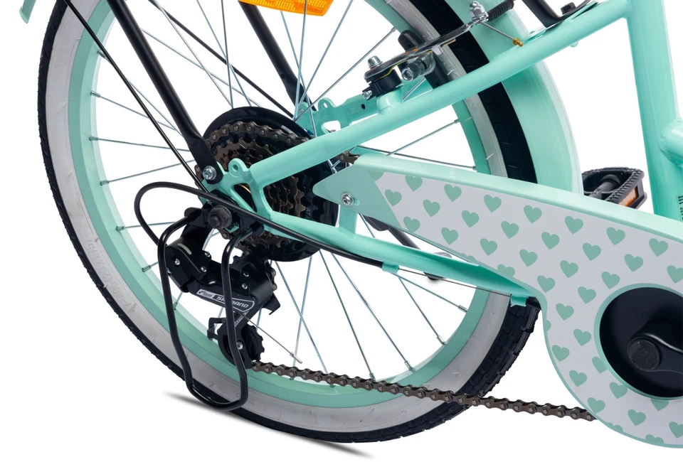 20 Zoll Kinderfahrrad 6-Gang Kinder fahrrad Rad Mädchen Shimano Heart Bike - Bild 4 von 4