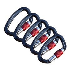 5pcs 25KN Screw Locking CARABINER / KARABINER Rock Climbing Tree Rigging Fitting