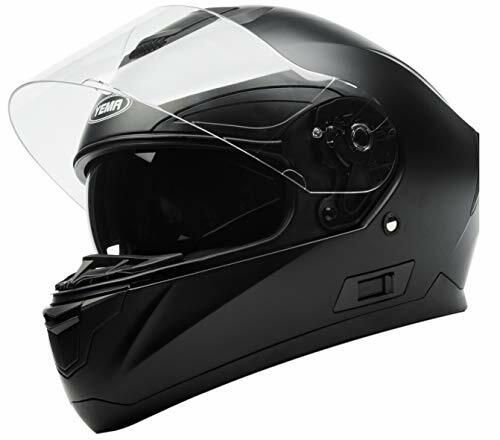 YEMA Ym-831 FULL FACE ECE Racing Moto Casco con visiera parasole, piccola 56cm